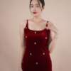 VÁY ĐÍNH ĐÁ HÌNH ONG BEE ĐỎ