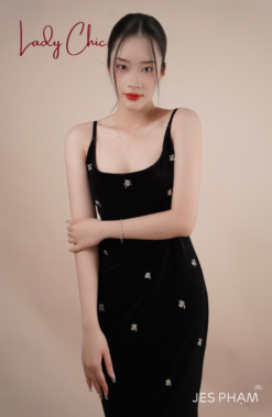 VÁY ĐÍNH ĐÁ HÌNH ONG BEE ĐEN