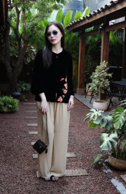 ÁO CỔ TRUYỀN HOA CẨM ĐEN 5