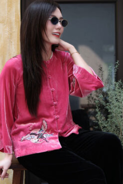 ÁO CỔ TRUYỀN HẠC HỒNG SEN 4